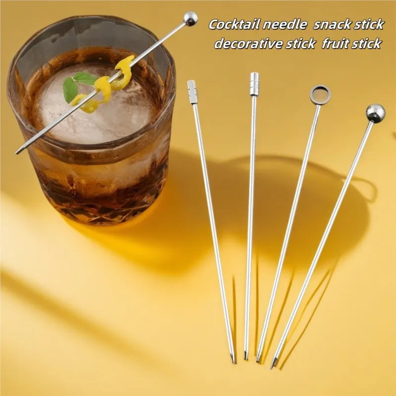 Stainless Steel 304 Cocktail Picks – Fruit Skewer Set 10/50/100