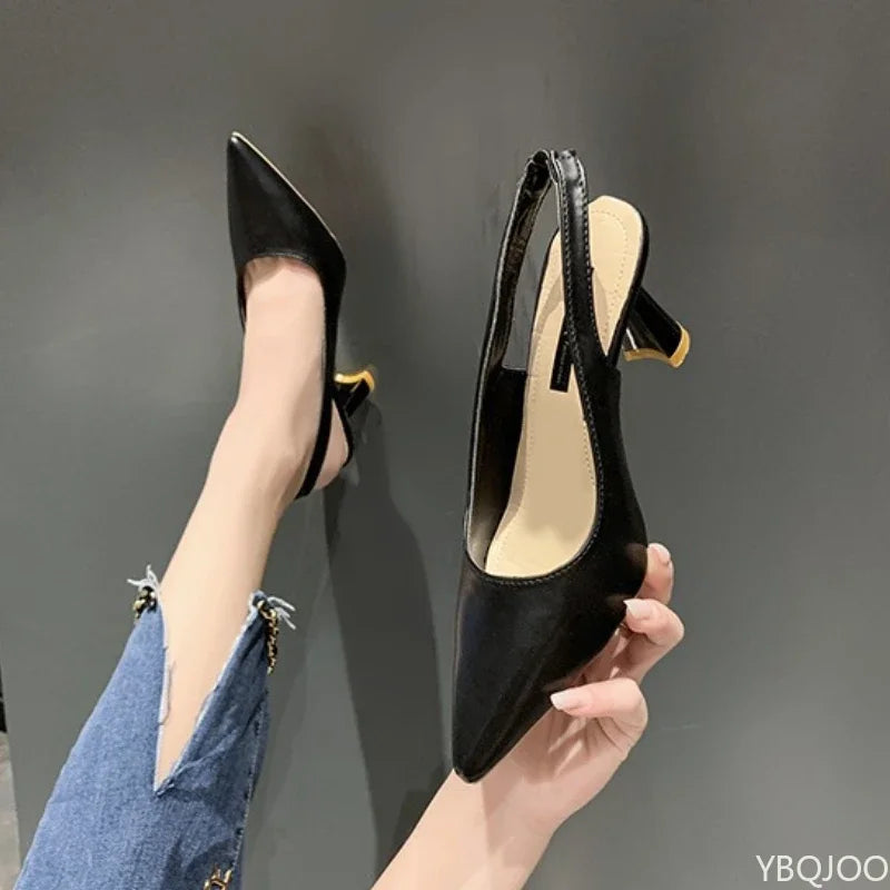 Women's Pointed Toe Stiletto Heels – Slip-On Dress Shoes