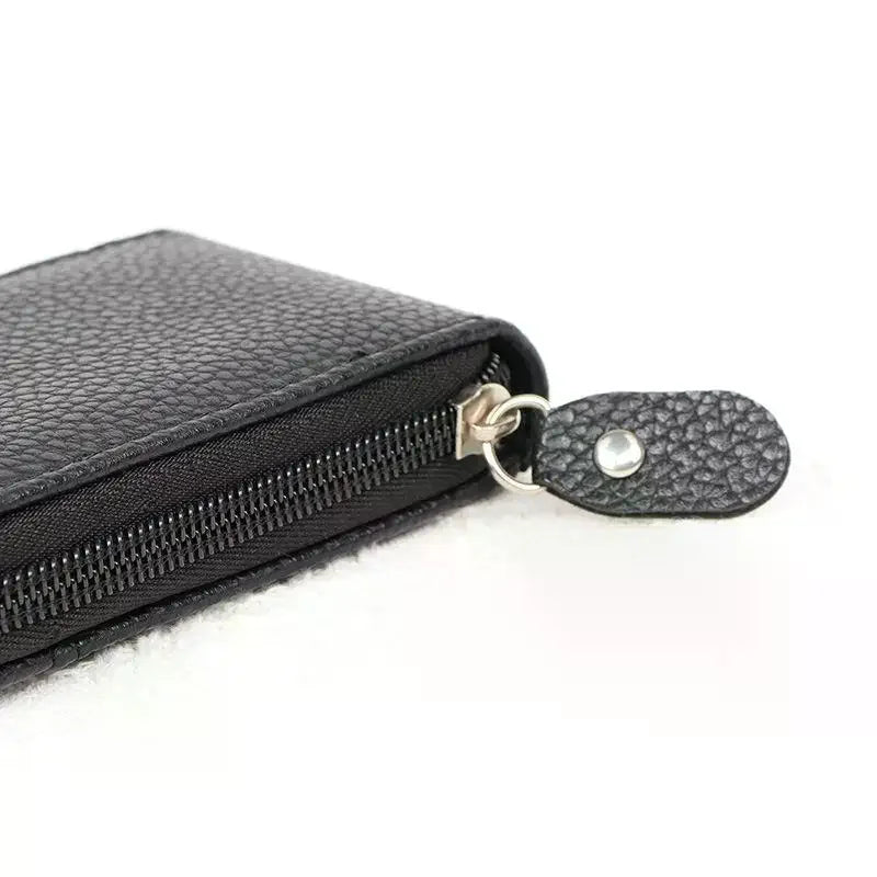 JETTING PU Leather Zipper Card Holder Wallet with ID Window