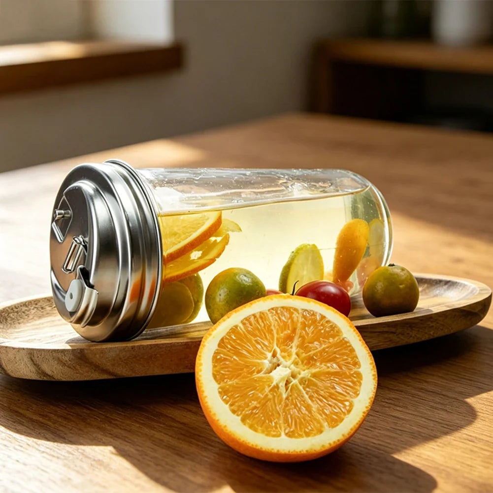 304 Stainless Steel Wide Mouth Mason Jar Lid – Leakproof