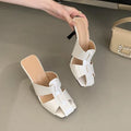 Women's Thin Heel Slide Sandals – Elegant High Heel Summer Shoes