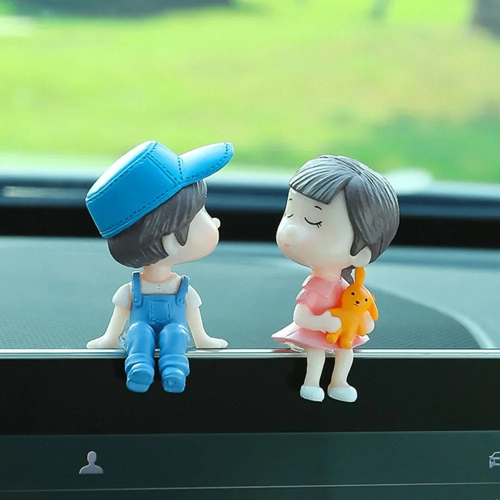 Cute Cartoon Couples Action Figure Figurines Balloon Ornament Desktop