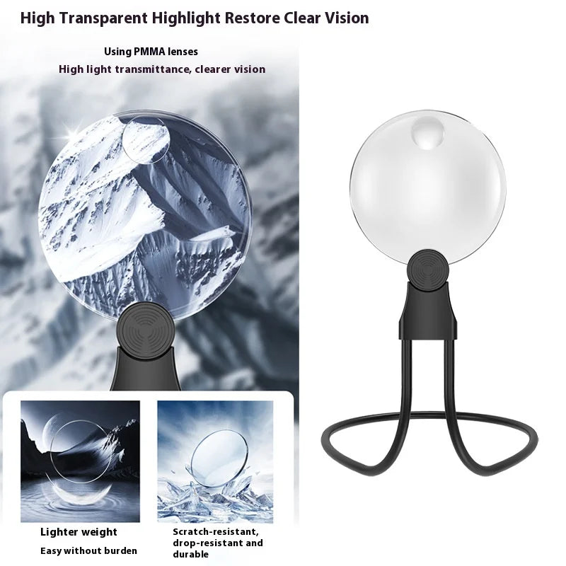 110mm Hands-Free Neck Magnifying Glass – Acrylic Reading Loupe