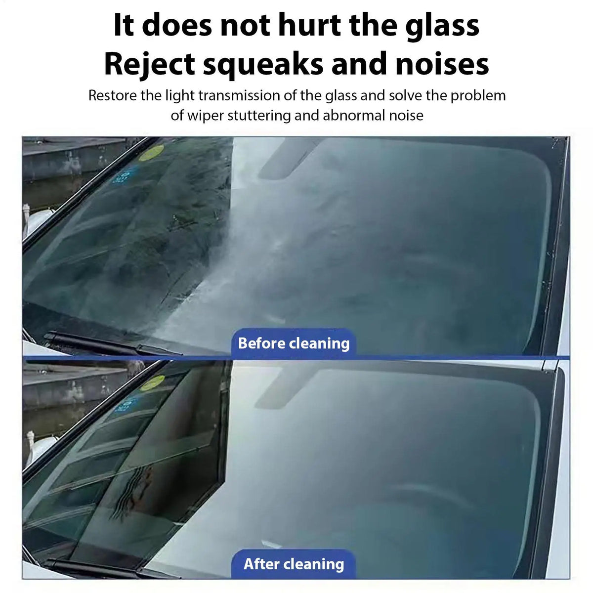 Car Glass Oil Film Cleaning Sponge & Polishing Brush