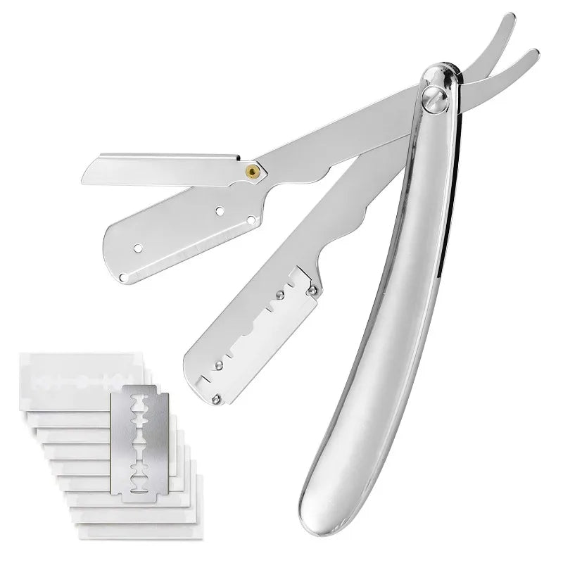 Antique Black Folding Straight Razor | Manual Shaving Knife
