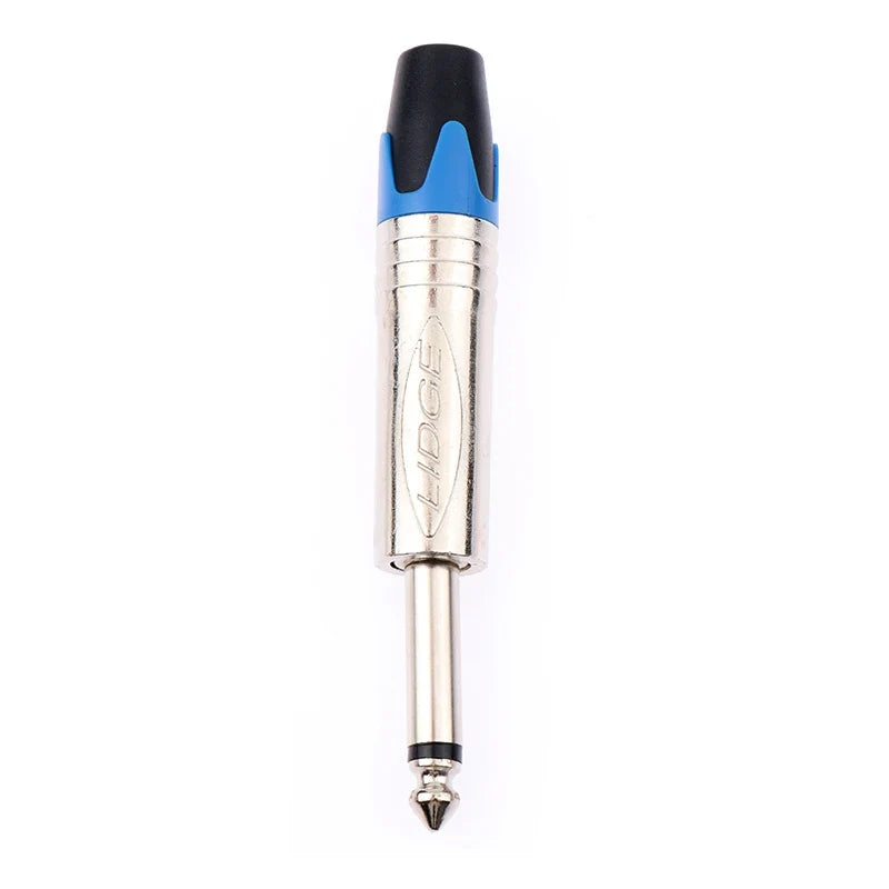 6.35mm Mono Audio Plug with Mute Function | Metal Jack Connector