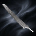 Damascus Steel Bread Knife Blank Blade – DIY Hand Forged