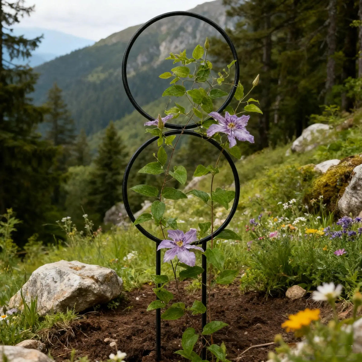 Metal Plant Trellis – Adjustable Support Stake Indoor & Outdoor