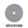Hook & Loop Cable Ties – USB & Cord Organizer | Grey 1 PC
