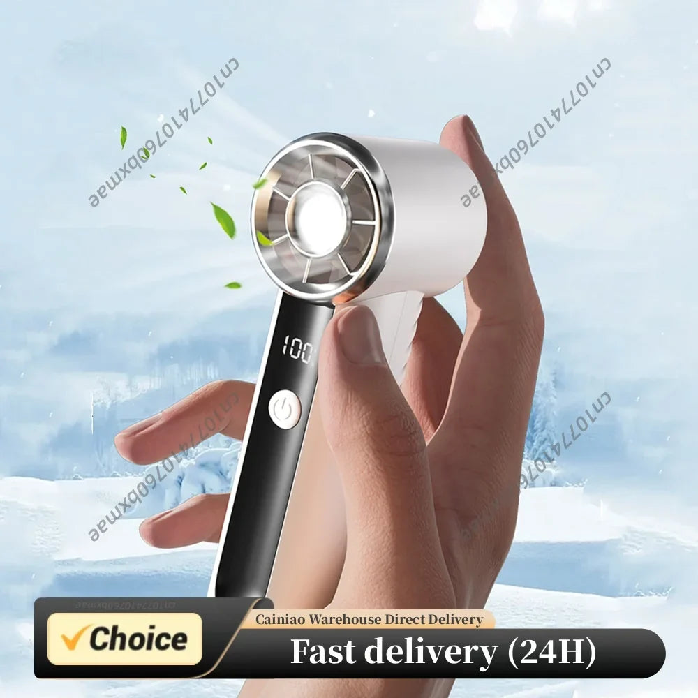 Portable Handheld Turbo Fan Rechargeable Personal 100 Speeds 16000