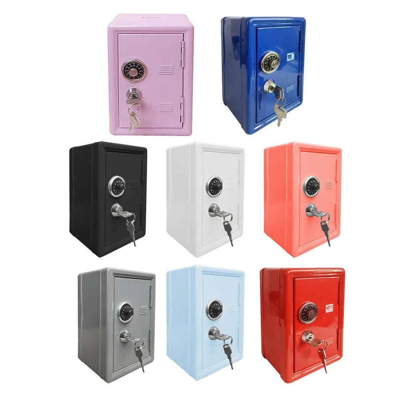 Kids Safe Piggy Bank – Metal Money Box with Lock & Key