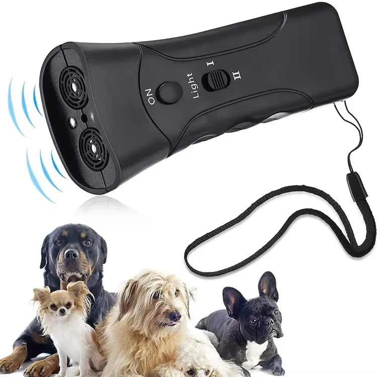 Ultrasonic Dog Bark Deterrent Trainer with LED Light