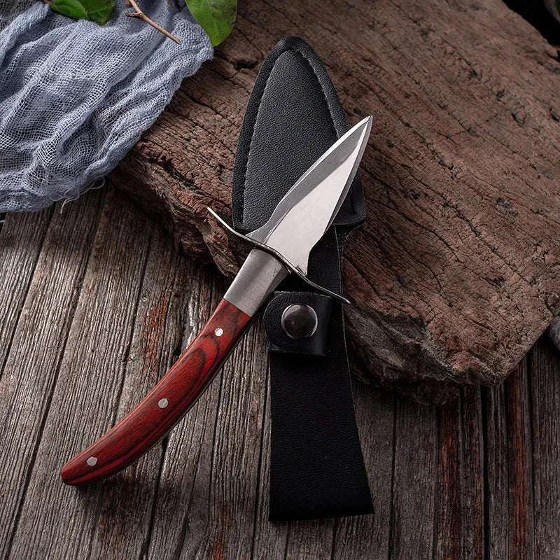Oyster Shucking Knife – Wood Handle & Stainless Steel Seafood Tool