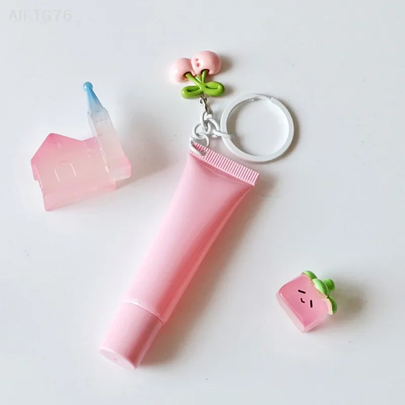 Refillable Lip Gloss Tube with Keychain | 10/15ml DIY