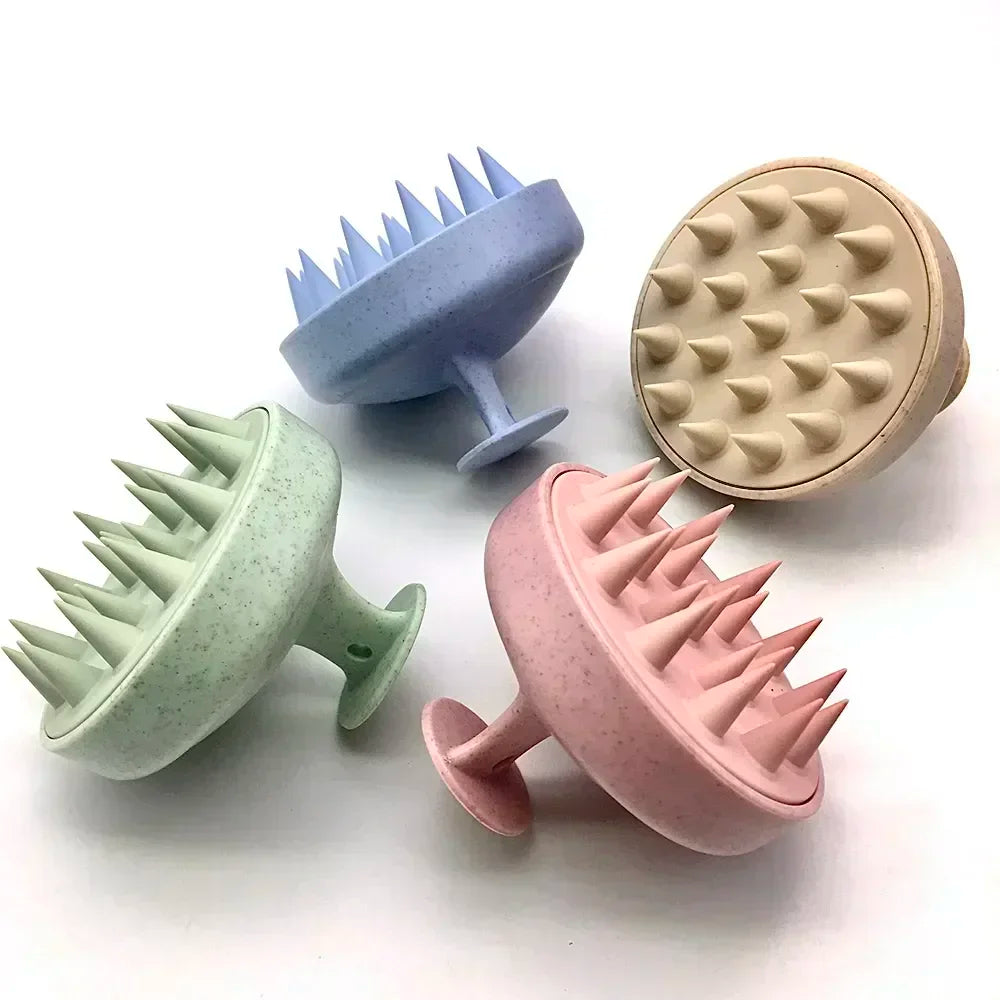 Silicone Scalp Massage Shampoo Brush & Body Bath Scrubber