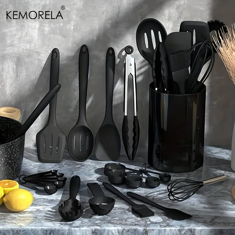 KEMORELA 12-Pc Silicone Cooking Utensil Set – Spatula Tongs Whisk