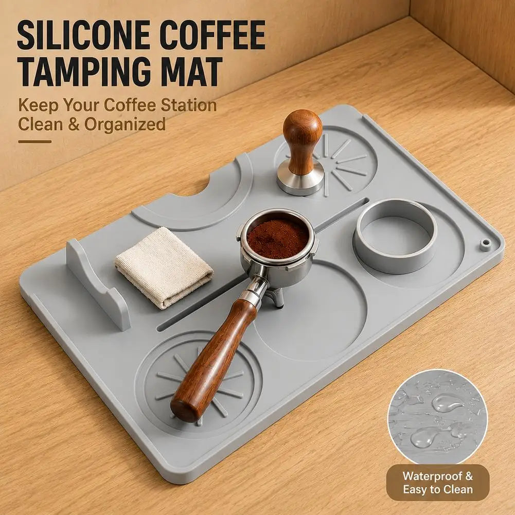 Non-Slip Silicone Espresso Tamping Mat – Food Grade Coffee Pad