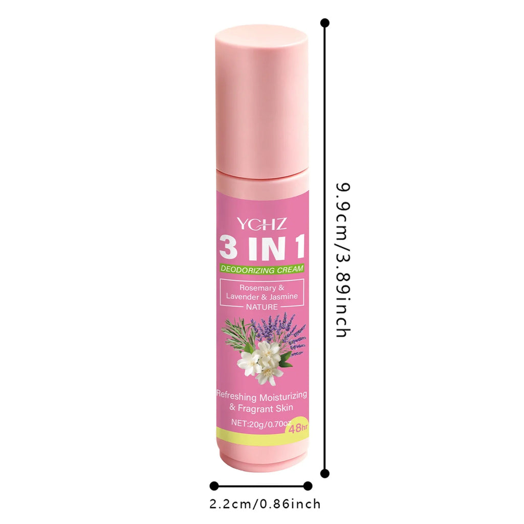 3-in-1 Intimate Deodorant Roller 20g | 72-Hour Freshness, Unisex