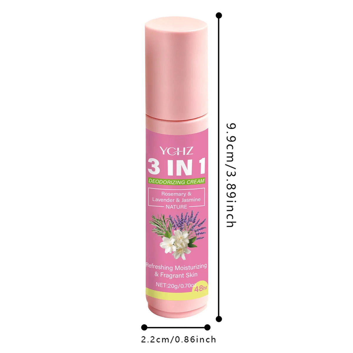 3-in-1 Intimate Deodorant Roller 20g | 72-Hour Freshness, Unisex