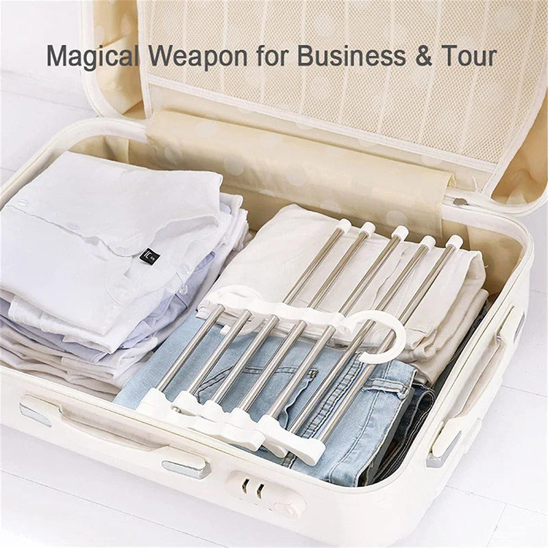 5-in-1 Collapsible Pants Hanger | Space-Saving Closet Organizer