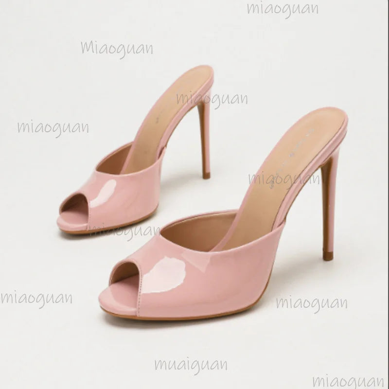Women's Open-Toe Stiletto Sandals – Slip-On Party High Heels
