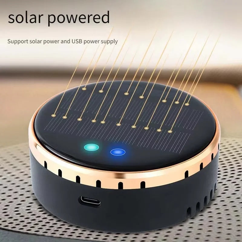 Solar Car Air Purifier | Negative Ion & Carbon Filter