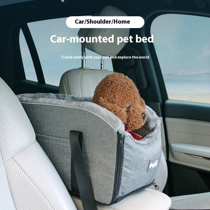 Pet Car Cat Dog Beds Center Console Bags Cushions Seats Handbags