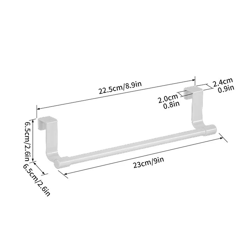 No-Drill Over-Cabinet Towel Rack – Kitchen & Bathroom Holder