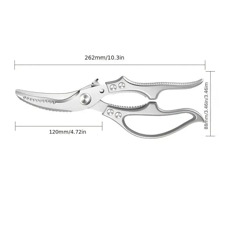 Multifunctional Kitchen Scissors – Heavy-Duty BBQ Shears