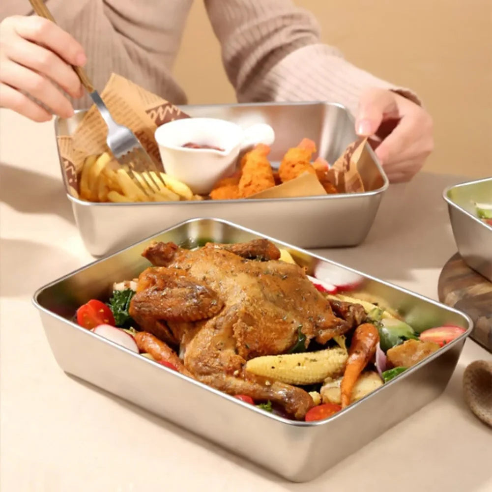 Stainless Steel Leak-Proof Bento Lunch Box with Lid | 3 Sizes
