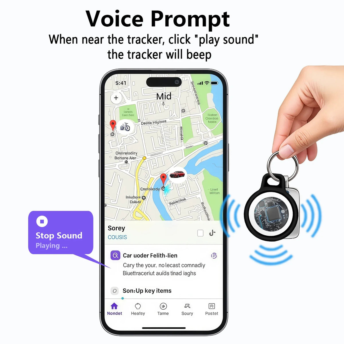 Timethinker Bluetooth GPS Tracker Smart Tag Airtag Work Apple Find My