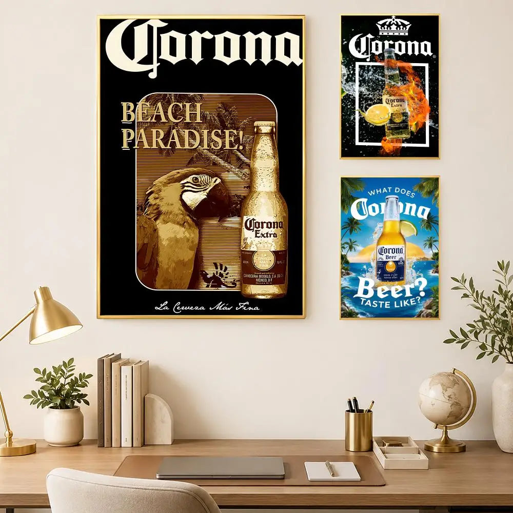 Corona Extra Beer Wall Poster – Self-Stick Waterproof HD Decor