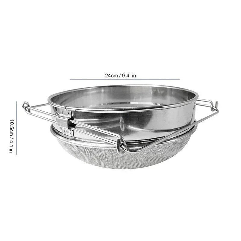 Stainless Steel Double Sieve Honey Strainer | Beekeeping Filter