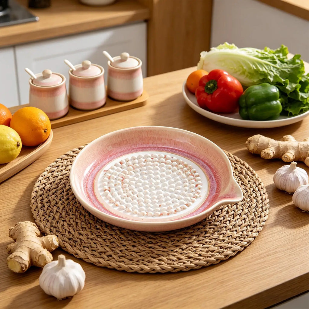 Grating Plate Ceramic Handmade Kitchen Tool Multifunctional Garlic