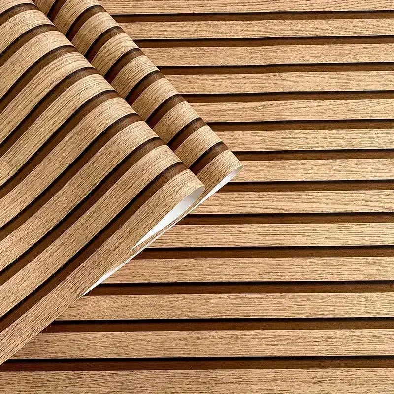 Wood Grain Peel & Stick Wallpaper – Waterproof PVC Wall Sticker 45cm