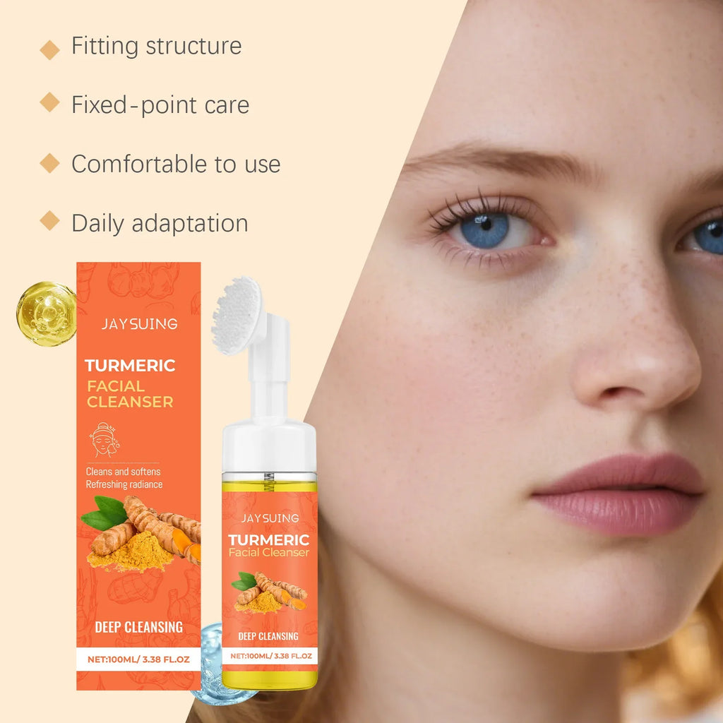 Jaysuing Turmeric Cleansing Mousse | Deep Pore Facial Cleanser
