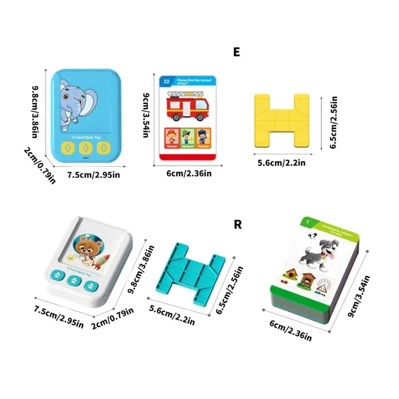 Bilingual Flashcard Learning Machine for Kids | 55 Cards
