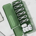 7 Compartments Organizer Charger Cord Storage Box Data Cable Case