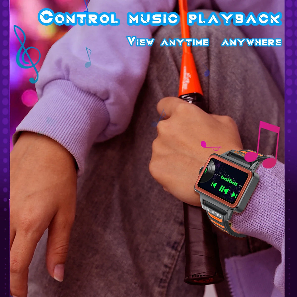 LOMAXFR Smart Watch – Multi-Sport, Heart Rate & Music Control