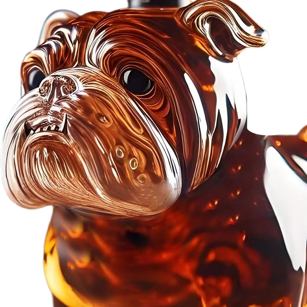 Funny Dog Whiskey Bottle Unique Decanter Glass Collectible Novelty