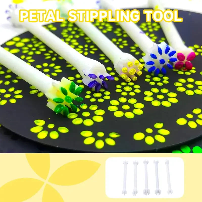 5-Piece Mandala Dotting Tool Set – 10 Dot Sizes for Rock Art