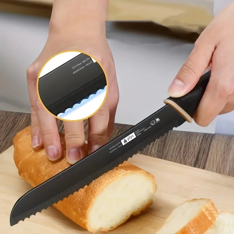 2-Piece Serrated Bread Knife Set – Stainless Steel Kitchen Knives