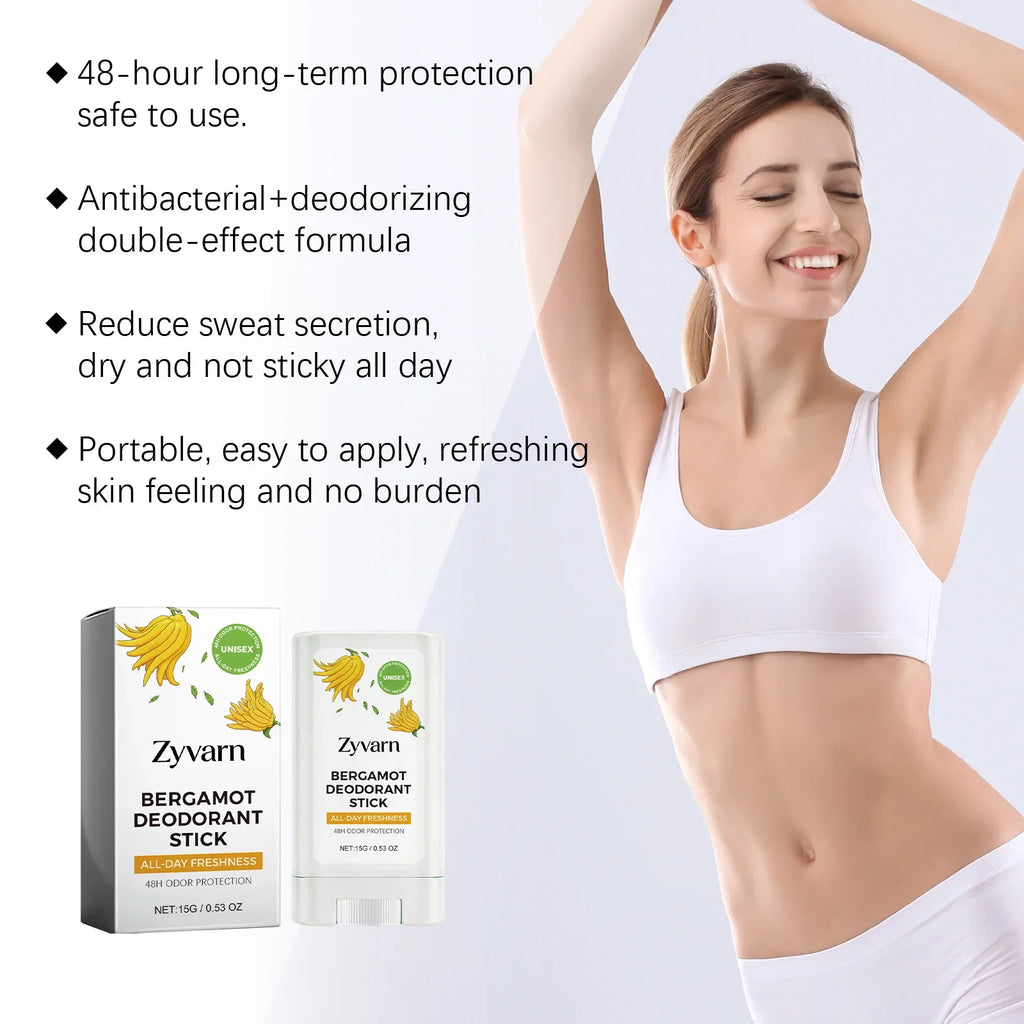 ZYVARN Bergamot Deodorant Stick – All-Day Fresh Unisex 15g