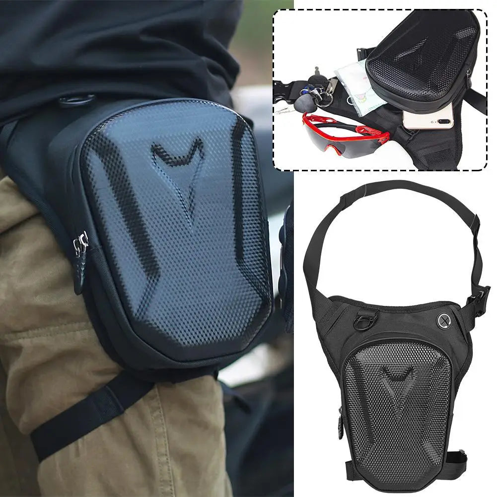 Waterproof Motorcycle Leg Bag | EVA Hard Shell Thigh Waist Pack