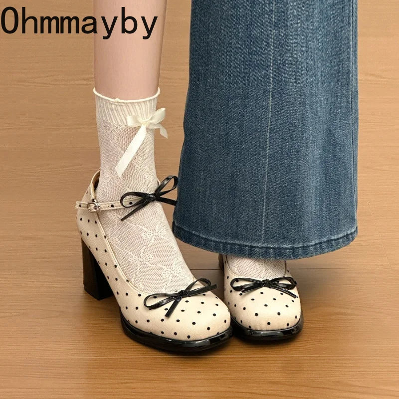 Women's Platform Mary Jane Pumps – Buckle Ankle Strap Heels