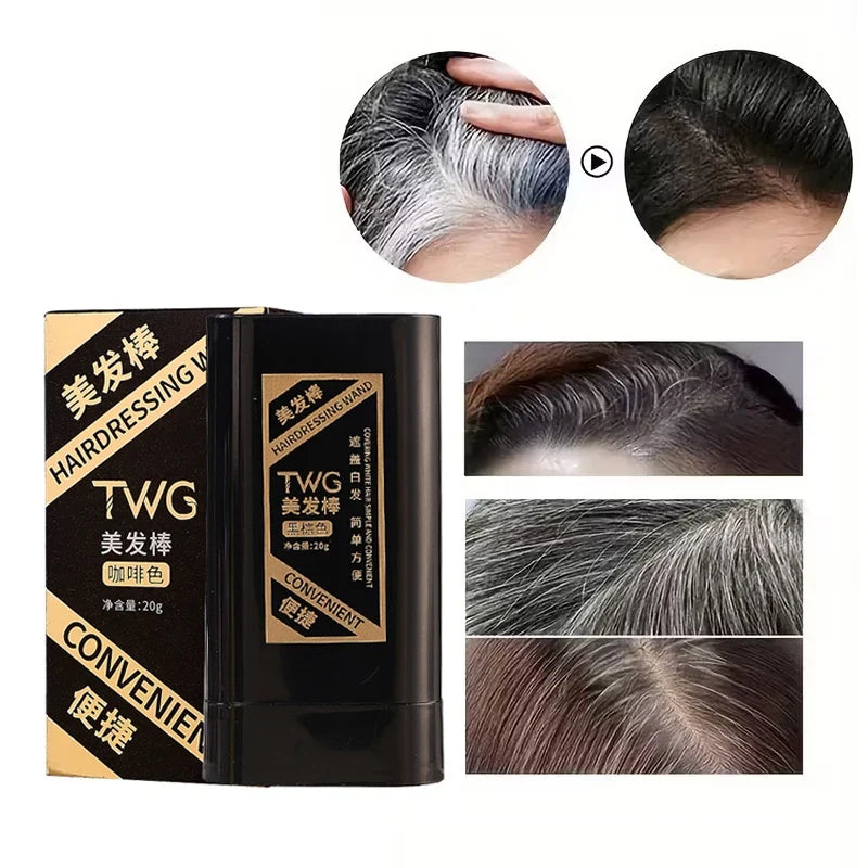 Portable Hair Dye Stick – Waterproof Gray Hair Cover