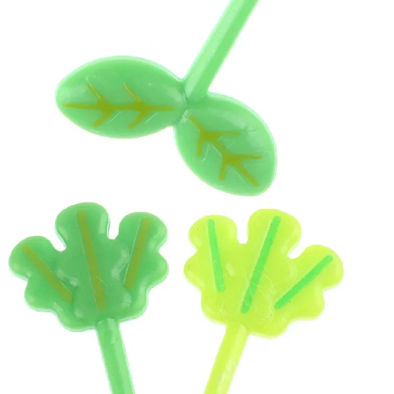 8-Piece Leaf Fruit Forks – Kids Bento Lunch Box Picks