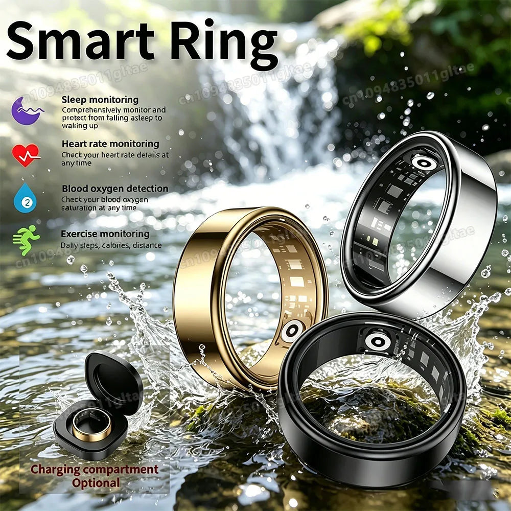 2026 Smart Ring Heart Rate Blood Pressure Sleep Monitoring Motion