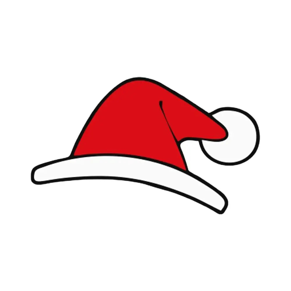 Tesla Model Y & 3 Christmas Santa Hat Window Sticker Decal