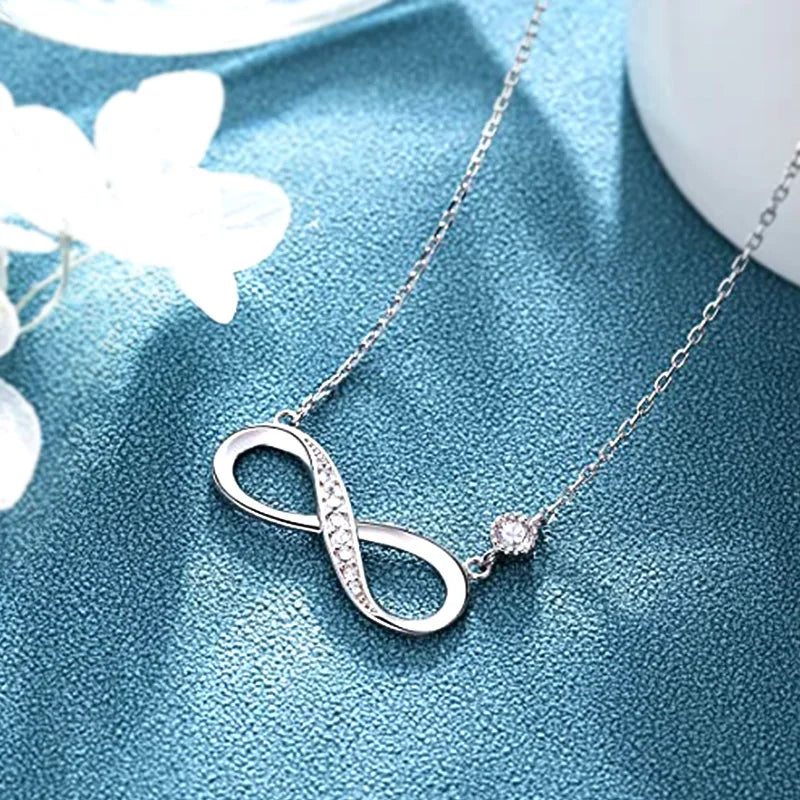 Huitan Cubic Zirconia Pendant Necklace – Silver Tone Women